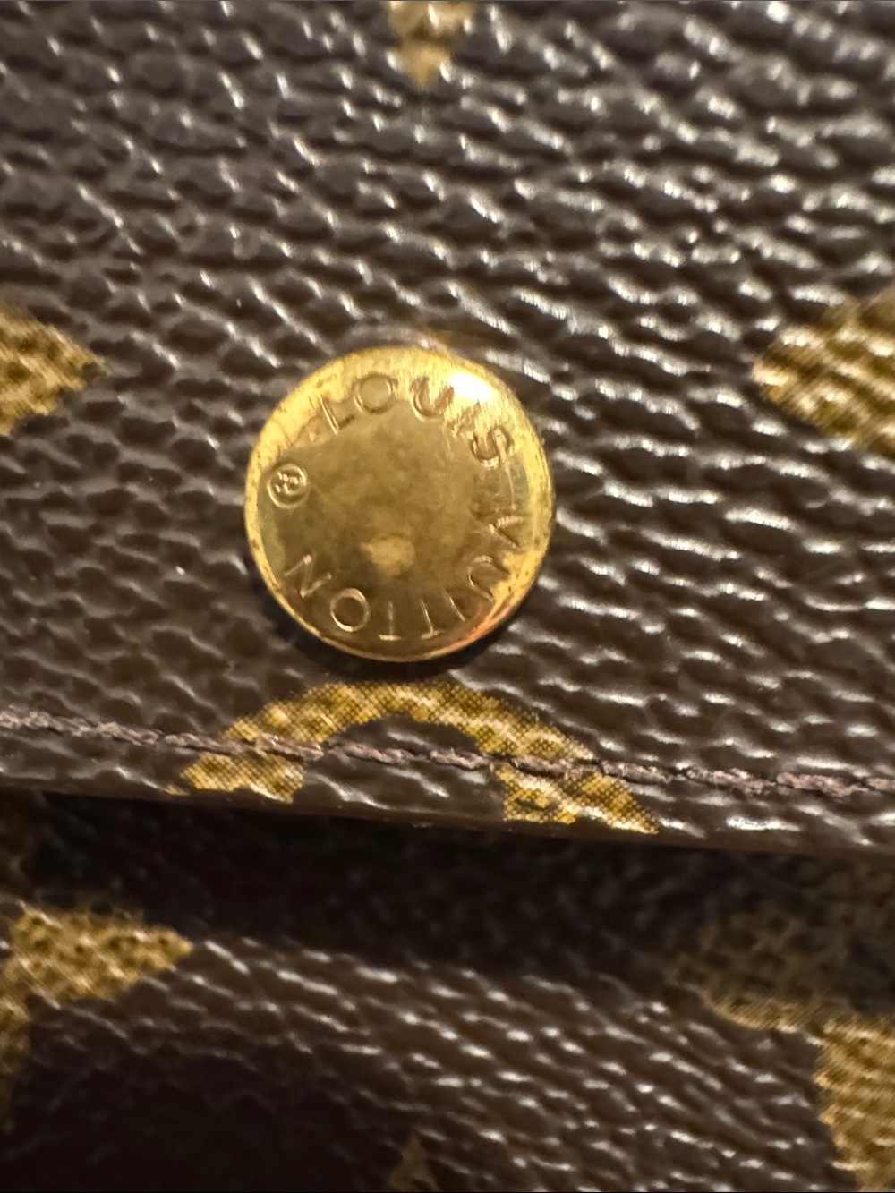 Authentic Louis Vuitton Monogram Canvas Continental Wallet in Brown and Gold - Picture 13 of 15